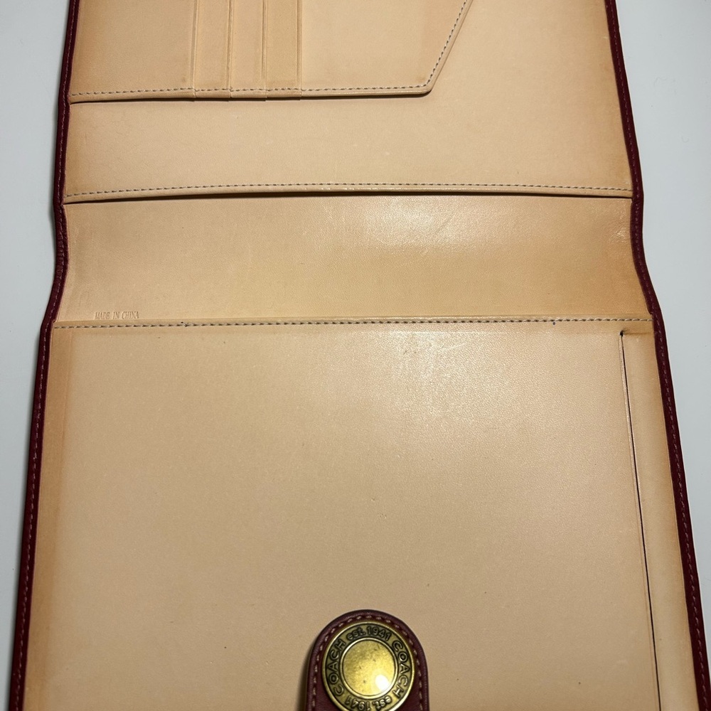 RARE Coach Brown and Maroon Canvas Notebook Cover - Picture 5 of 10